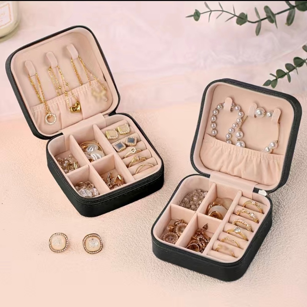 Mini Jewelry Box, Portable Travel Jewelry Case, Holder & Organizer